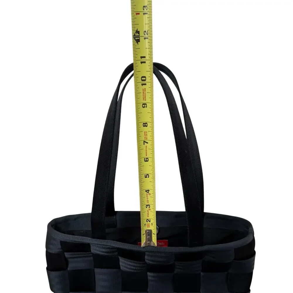 Original Seatbelt Bag Black Woven Tote Purse Built in USA Shoulder Handbag